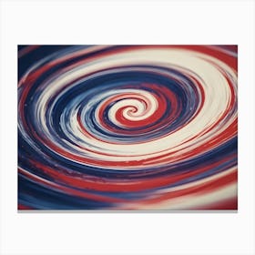 A Colorful, Swirling Spiral In Shades Of Blue, Red, And White, Resembling A Vortex Or A Galaxy Canvas Print