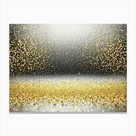 Christmass style sparkling silver gold background 6 Canvas Print