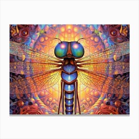Dragonfly Blue Eyed Darner Bright Colours 1 Canvas Print