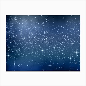 Blue Wave Shining Star Background Canvas Print