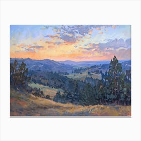 Western Sunset Landscapes Black Hills South Dakota 2 Canvas Print