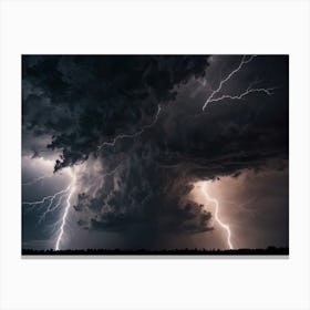 Lightning In The Sky 27 Canvas Print