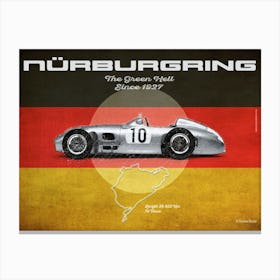 Nürburgring Mercedes W196 Landscape Canvas Print