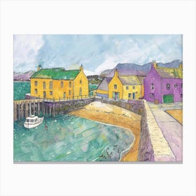 Harbour in Wales Canvas Print