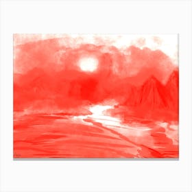 Red Sea Desert Landscape Canvas Print