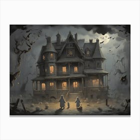 Haunted House 1 Canvas Print