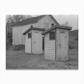 Privies On Road To Skyline Drive, Virginia By Russell Lee Canvas Print
