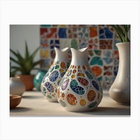 Mosaic Vases Canvas Print