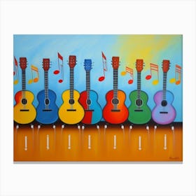 Guitars Alive Canvas Print