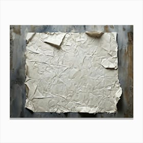 Abstract Art Composition Featuring A White Crumpled Paper Material With Intentional Creases And Tea (1) Canvas Print