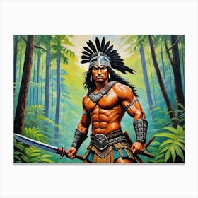Mayan Warrior Canvas Print