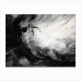 Celestial Whsipers Abstract Black And White 1 Canvas Print