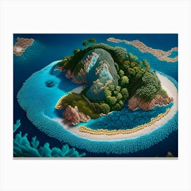 Embroideredisland Canvas Print