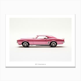 Toy Car 67 Camaro Pink Poster Canvas Print