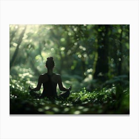 A Serene Meditation Scene Canvas Print