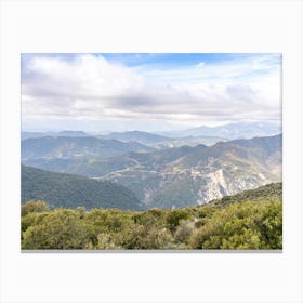 View Of The Greek Mountains Canvas Print