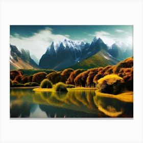 Mountain Landscape Wallpaper 1 Canvas Print