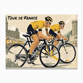 Tour De France cycling Poster wall art print Canvas Print