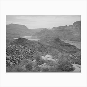 Scene From The Apache Trail Between Globe And Phoenix, Arizona By Russell Lee Canvas Print