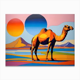 Camel Under Two Suns Canvas Print