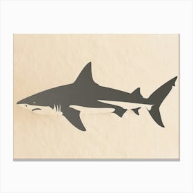 Common Thresher Shark Silhouette 6 Canvas Print