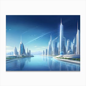 Futuristic City Canvas Print