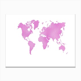 Watercolor World Map Canvas Print