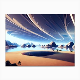 Galaxy In The Desert Canvas Print