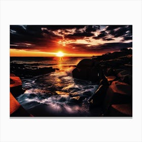 Sunset At The Beach 709 Canvas Print