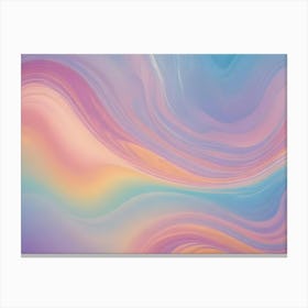 Abstract Background With Swirling, Flowing Lines In Shades Of Pink, Blue, And Orange, Creating A Soft And Dreamy Aesthetic Canvas Print