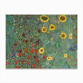 Sunflowers In The Garden Canvas Print