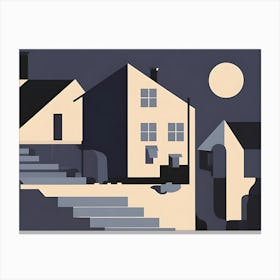 House At Night 1 Canvas Print