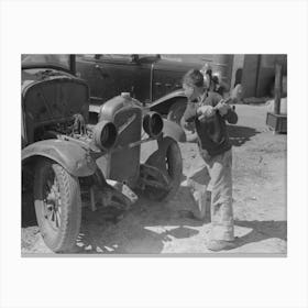 Son Of Migrant Auto Wrecker, Corpus Christi, Texas By Russell Lee Canvas Print