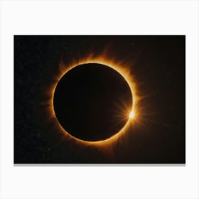 Solar Eclipse - Solar Eclipse Stock Videos & Royalty-Free Footage 2 Canvas Print