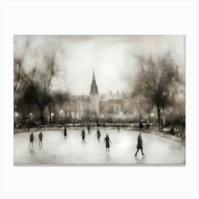 Ice Skating In London Canvas Print