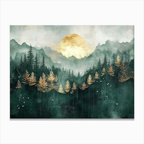 Moonlight In The Mountains 4 Canvas Print