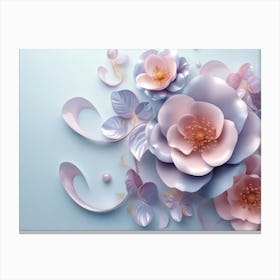 3d Flowers 5 Canvas Print