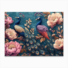 Peacocks Canvas Print