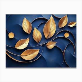 3d Classic Leaf Canvas Print