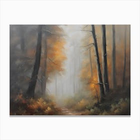 Foggy Autumn Forest 2 Canvas Print