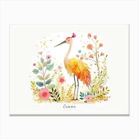 Little Floral Crane 2 Poster Canvas Print