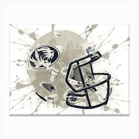 Missouri Tigers NCAA Helmet Poster Canvas Print