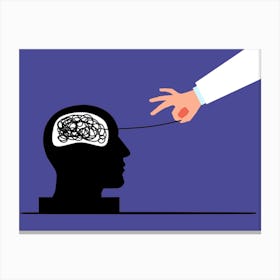 Illustration Of A Human Brain Canvas Print