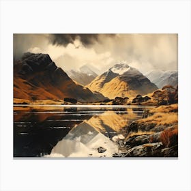 Mountains Refected 4 Canvas Print