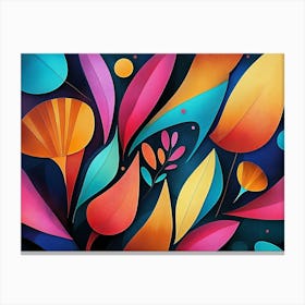 Colorful Art Image Depicting Different Colorful Shapes 4 Canvas Print