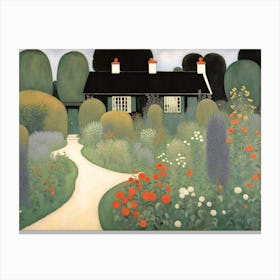 Gustav Klimt Cottage In The Garden Canvas Print