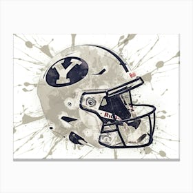 Brigham Young Cougars NCAA Helmet Poster Canvas Print