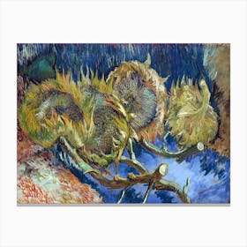 Four Withered Sunflowers (1887), Vincent Van Gogh Canvas Print