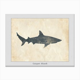 Carpet Shark Silhouette 1 Poster Canvas Print