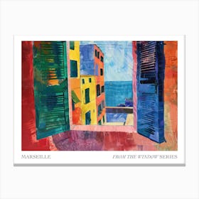 Marseille From The Window Series Poster Painting 1 Canvas Print